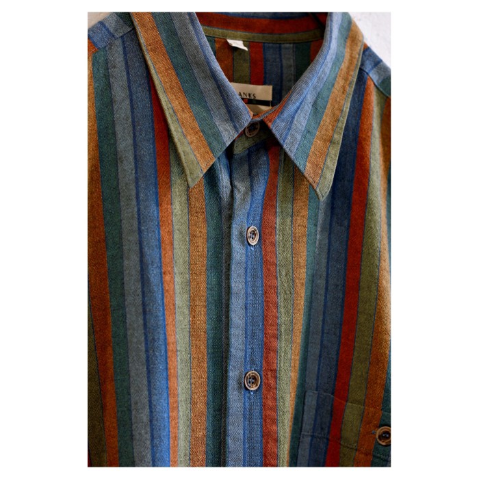 EURO Old Multicolor Striped Shirt | Vintage.City 빈티지숍, 빈티지 코디 정보