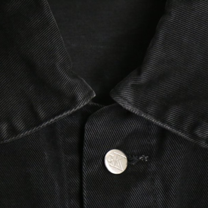 "Calvin klein" all black denim jacket | Vintage.City Vintage Shops, Vintage Fashion Trends