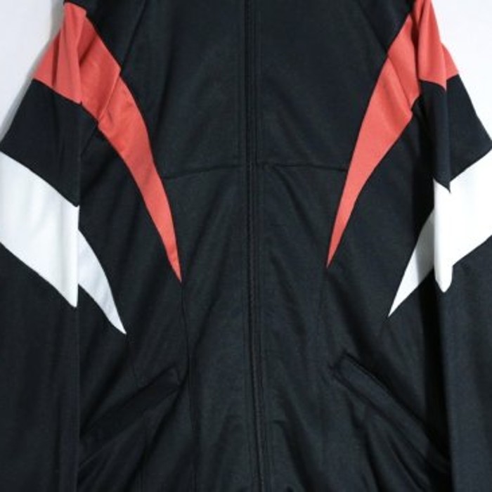 red × white lines black track jacket | Vintage.City 古着屋、古着コーデ情報を発信