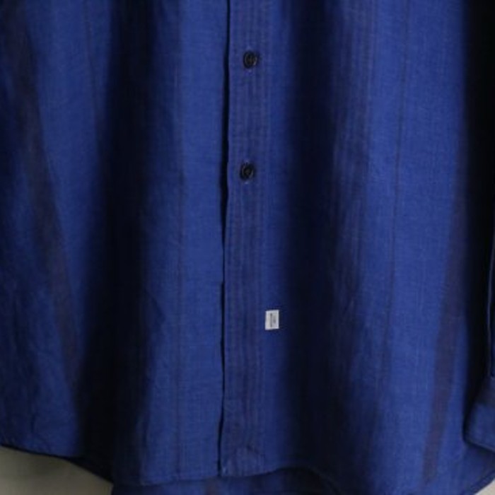"POLO RL" anomalous stripe linen shirt | Vintage.City 古着屋、古着コーデ情報を発信