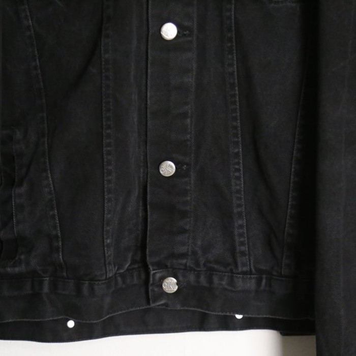 "Calvin klein" all black denim jacket | Vintage.City 古着屋、古着コーデ情報を発信