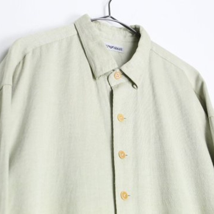 "EMPORIO ARMANI"natural textile shirt | Vintage.City 古着屋、古着コーデ情報を発信