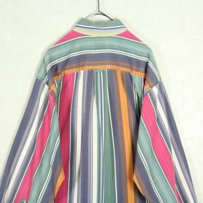 symmetry color stripe design shirt | Vintage.City 빈티지숍, 빈티지 코디 정보