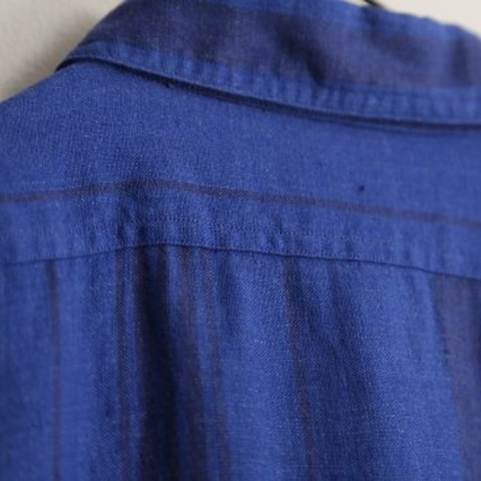 "POLO RL" anomalous stripe linen shirt | Vintage.City 古着屋、古着コーデ情報を発信