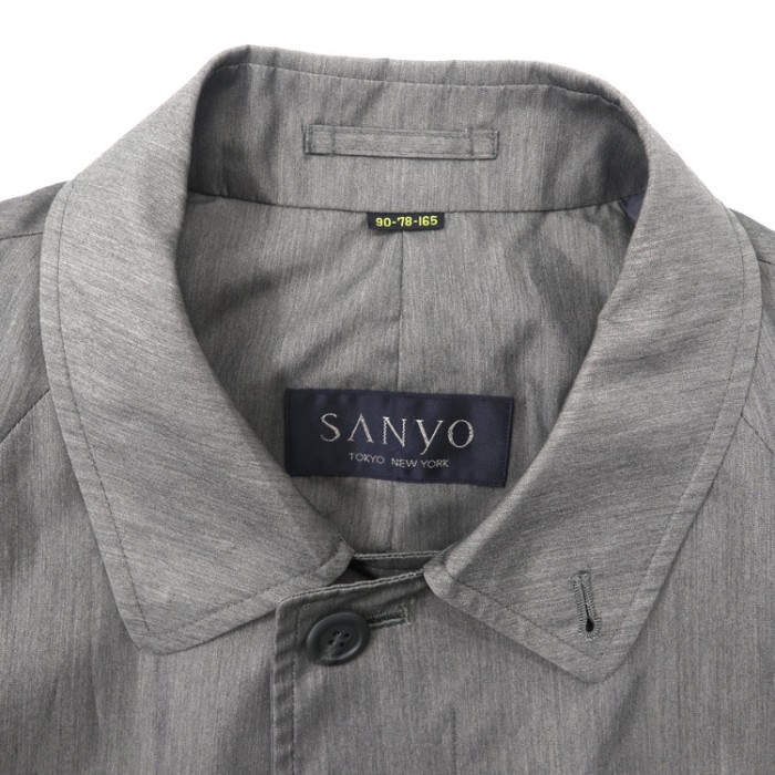 SANYO ステンカラーコート 90 グレー ポリエステル | Vintage.City 古着屋、古着コーデ情報を発信
