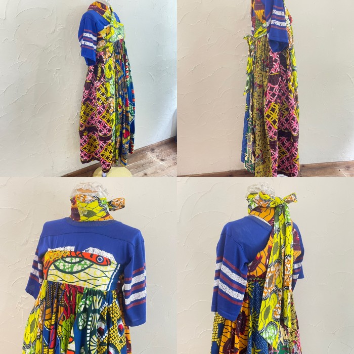 African batik patchwork volume skirt | Vintage.City 古着屋、古着コーデ情報を発信