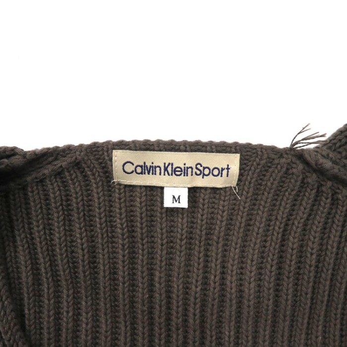 CALVIN KLEIN SPORT ニットセーター M グレー コットン | Vintage.City 古着屋、古着コーデ情報を発信