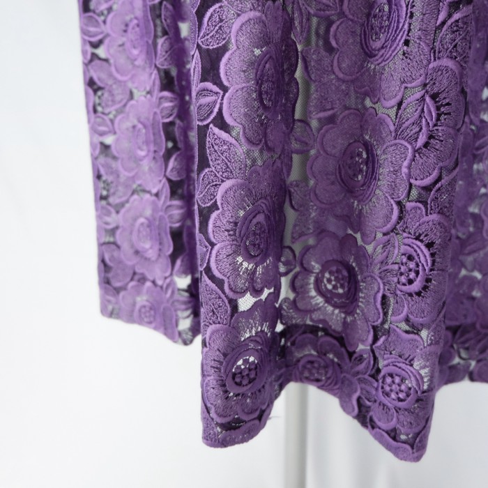 Vintage flower lace gown | Vintage.City 古着屋、古着コーデ情報を発信