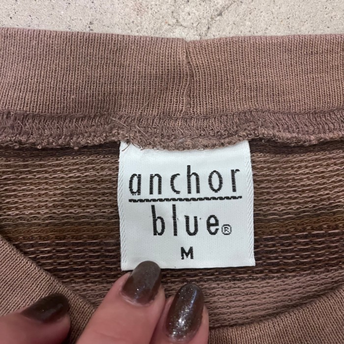 "anchar blue"ジャガードボーダーTシャツ | Vintage.City 古着屋、古着コーデ情報を発信