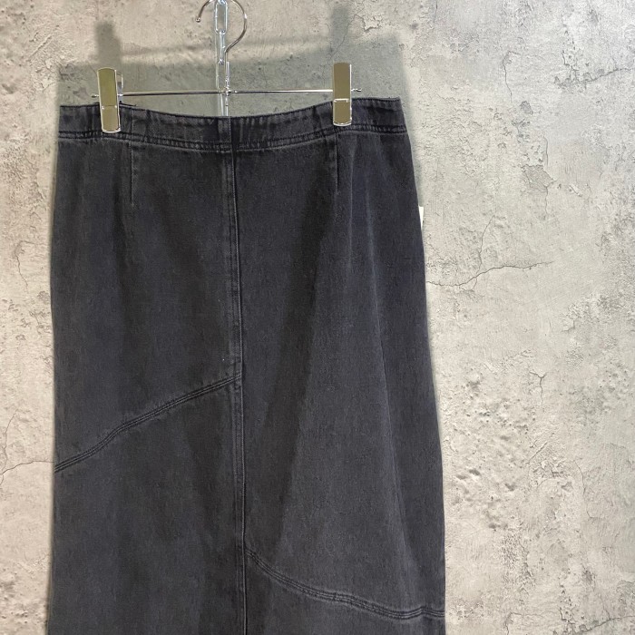 black denim slit skirt | Vintage.City 古着屋、古着コーデ情報を発信