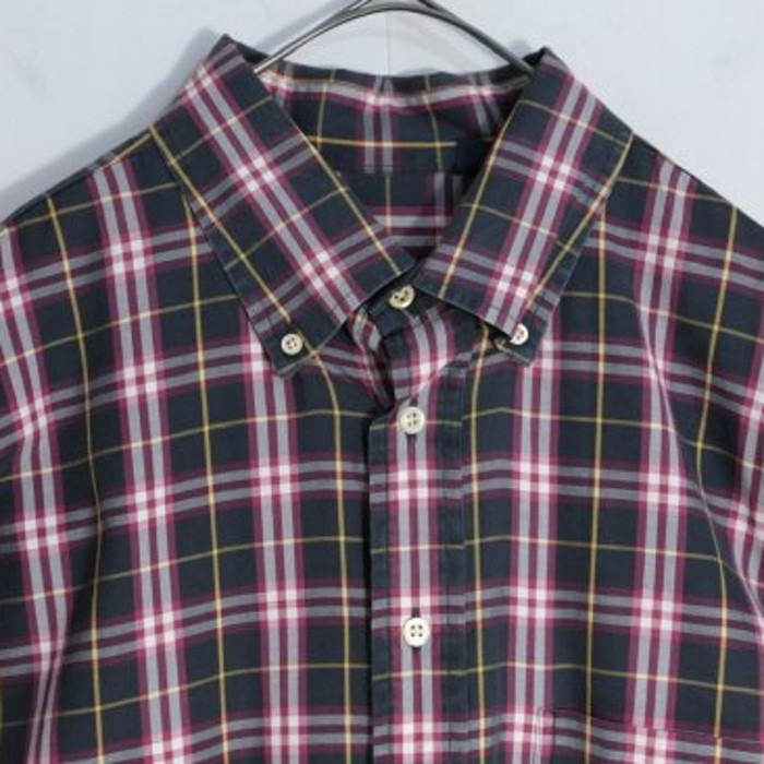 "Burberry" red check button down shirts. | Vintage.City 빈티지숍, 빈티지 코디 정보