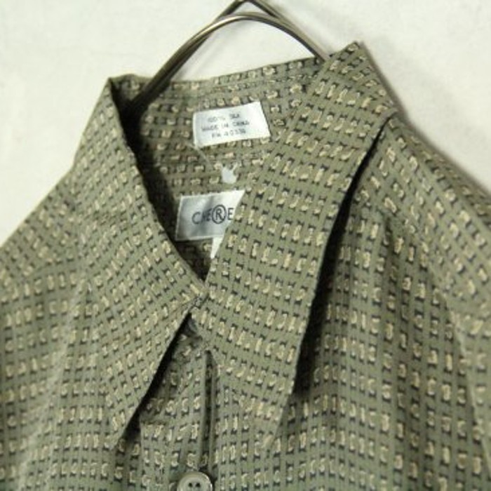 miniature check khaki color shirt | Vintage.City 빈티지숍, 빈티지 코디 정보