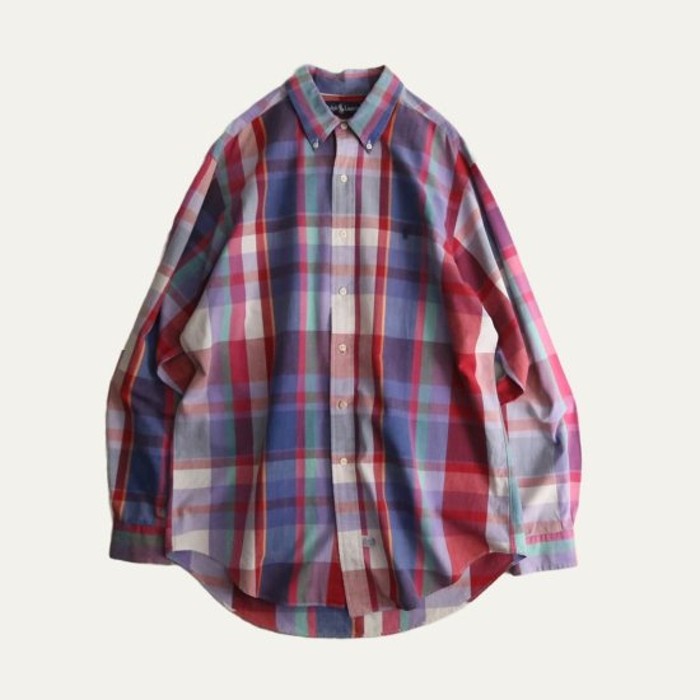 Ralph Lauren　madras check warm shirt | Vintage.City 빈티지숍, 빈티지 코디 정보