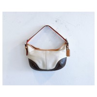 “COACH” Twill Leather Trim Hobo Handbag | Vintage.City 古着屋、古着コーデ情報を発信
