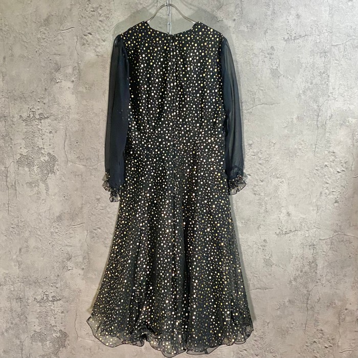 see-through sleeve dot pattern one-piece | Vintage.City 古着屋、古着コーデ情報を発信