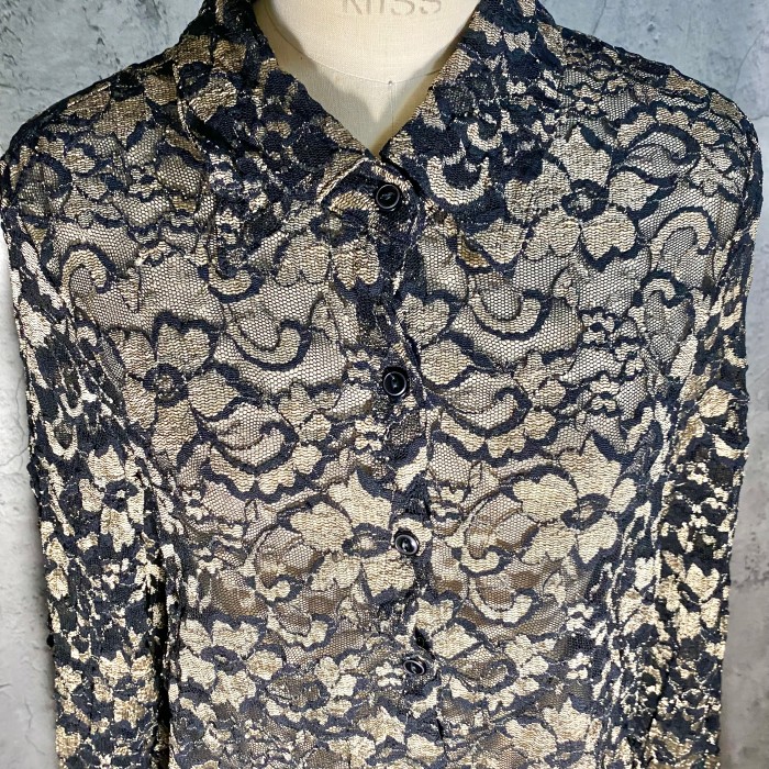 lace flower design shirt | Vintage.City 빈티지숍, 빈티지 코디 정보