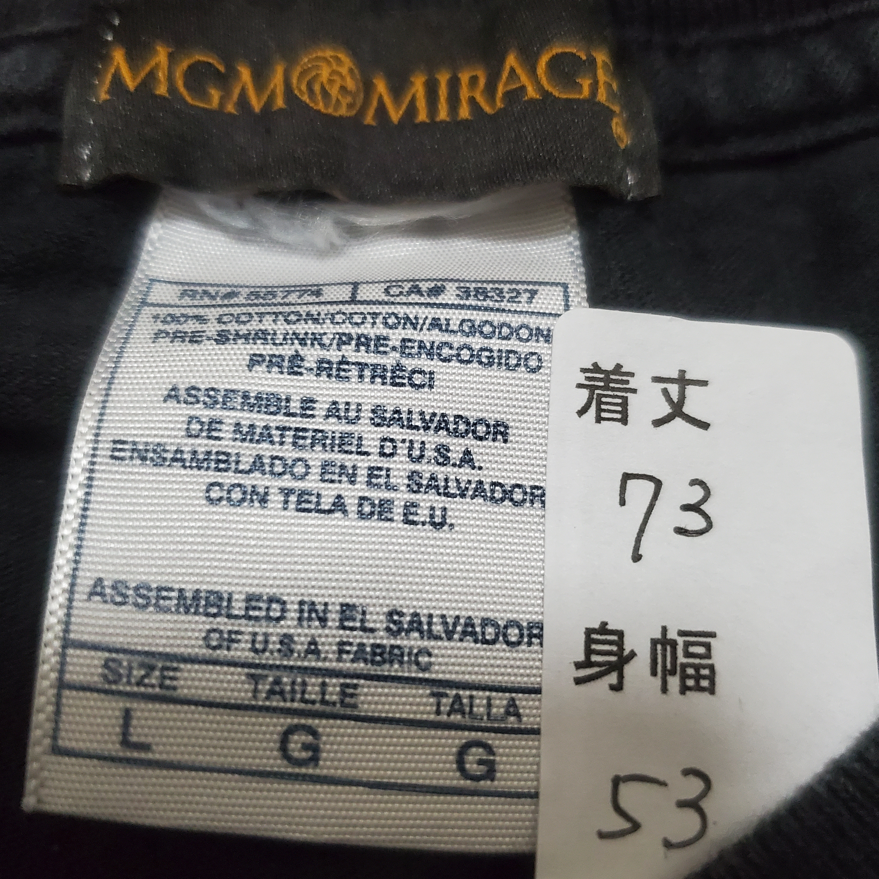 90s　MGM MIRAGE　ビンテージ　Tシャツ　自由の女神　カジノ　MGM