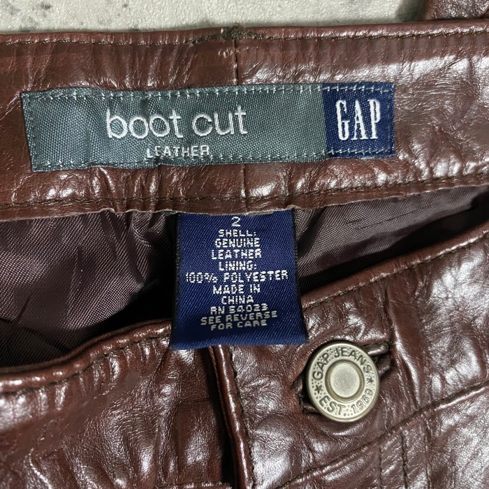 00's OLD GAP boot cut leather pants | Vintage.City 古着屋、古着コーデ情報を発信