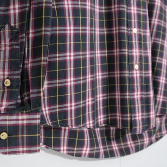 "Burberry" red check button down shirts. | Vintage.City 빈티지숍, 빈티지 코디 정보