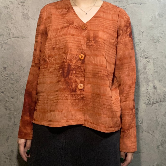 mottled pattern blouse | Vintage.City 빈티지숍, 빈티지 코디 정보
