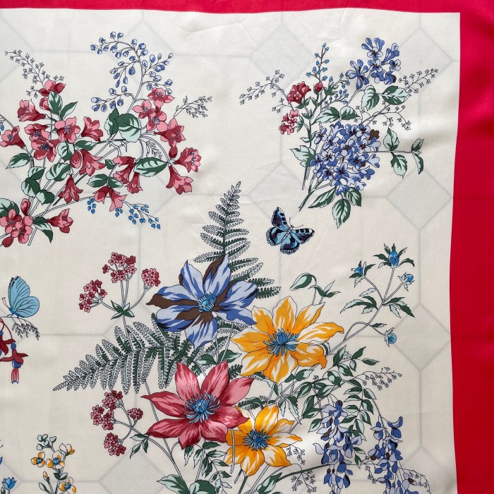 butterfly & flower silk scarf | Vintage.City Vintage Shops, Vintage Fashion Trends