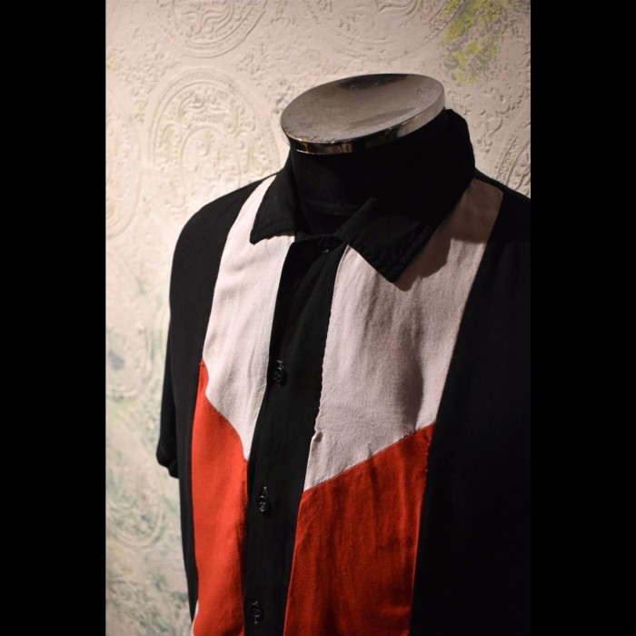 us 1960's 3tone rayon s/s shirt | Vintage.City 古着屋、古着コーデ情報を発信