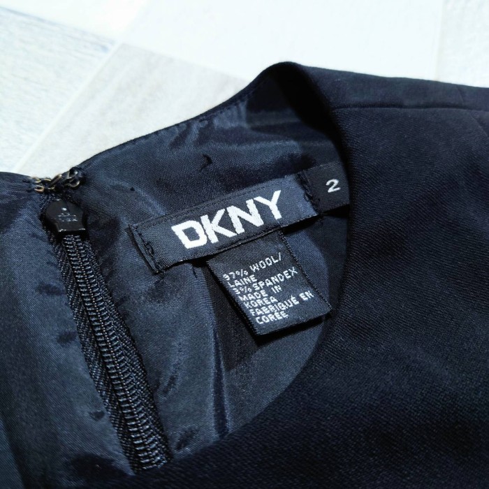DKNY ウール スパンデックス ノースリーブ ワンピース ブラック サイズ2 | Vintage.City 古着屋、古着コーデ情報を発信