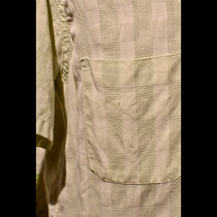 us 1960's cotton jacquard s/s shirt | Vintage.City 빈티지숍, 빈티지 코디 정보