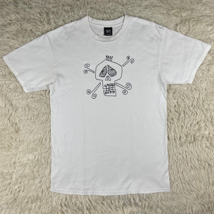 【ステューシー】ドクロ　ロゴTシャツ　ホワイト | Vintage.City 빈티지숍, 빈티지 코디 정보