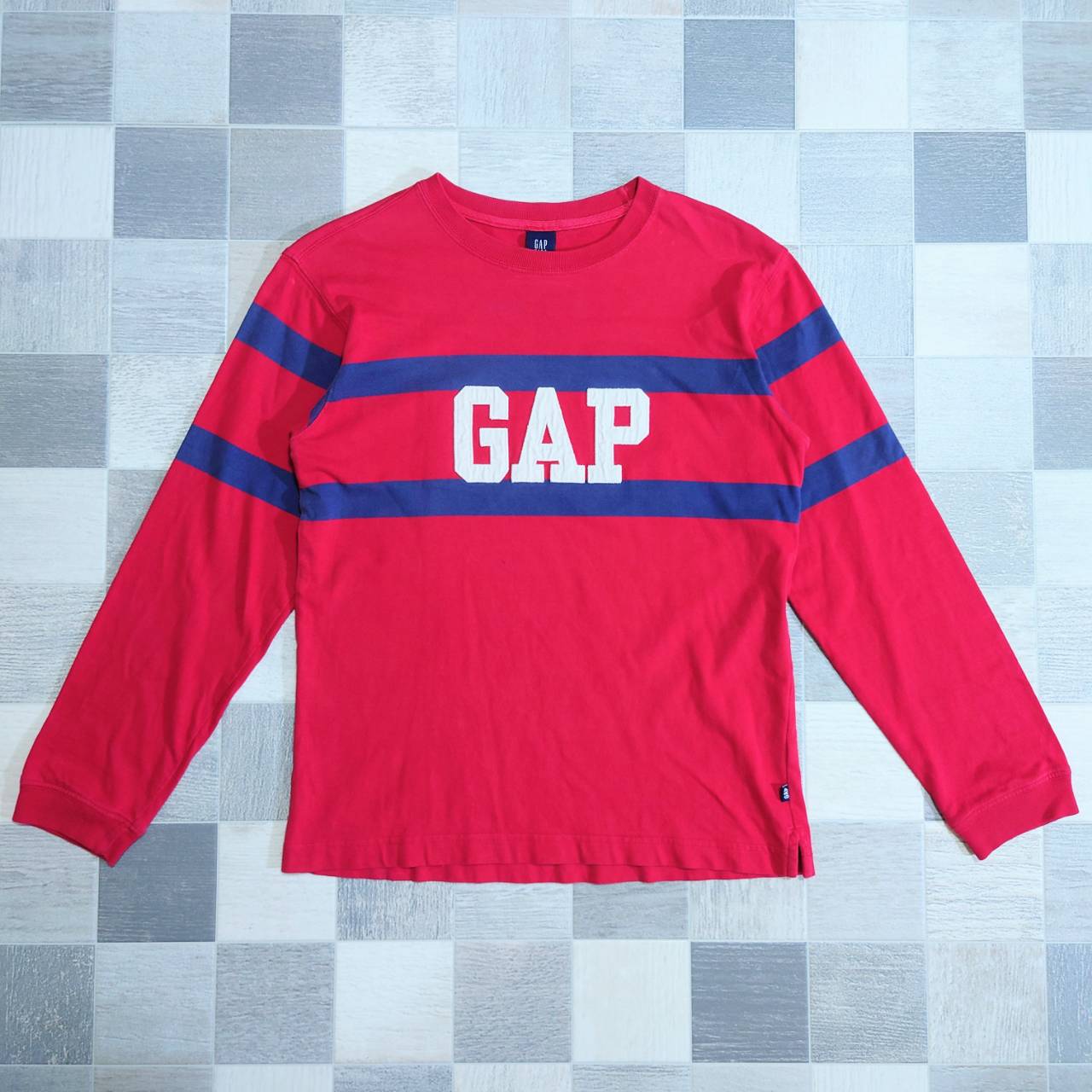 GAP KIDS ロゴ 長袖 Tシャツ レッド キッズ XL ロンティー | Vintage.City