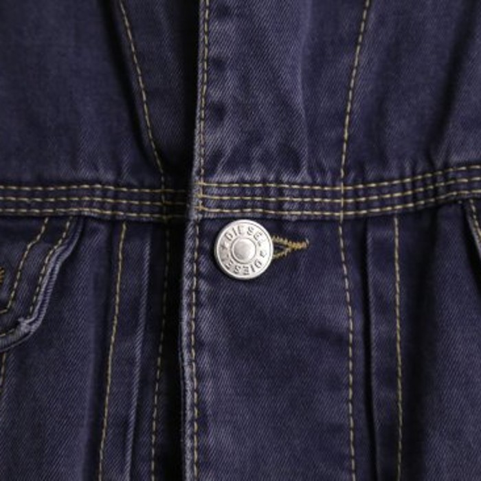 Disel leather collar short length denim | Vintage.City 빈티지숍, 빈티지 코디 정보