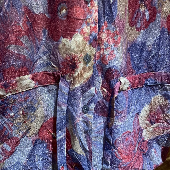 シースルー Flower pattern 長袖シャツ ウエスト絞り | Vintage.City 빈티지숍, 빈티지 코디 정보