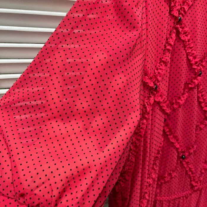 flocky dot red dress | Vintage.City 빈티지숍, 빈티지 코디 정보