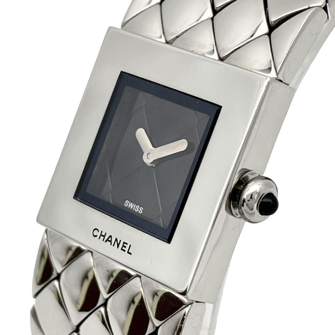シャネル 腕時計 マトラッセ VS78003 黒文字盤