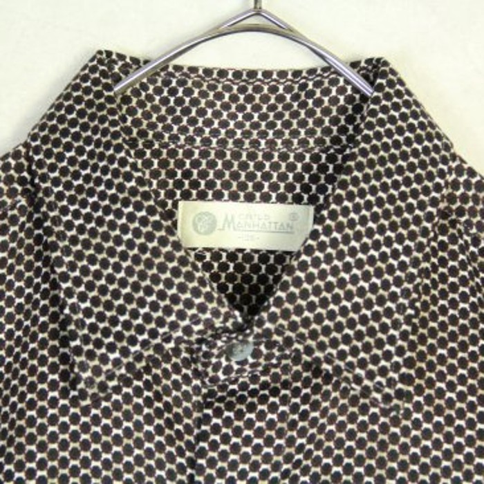 mini scale pattern smooth shirt | Vintage.City 古着屋、古着コーデ情報を発信
