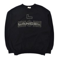 LANCEL オーバーサイズスウェット L ブラック ロゴ刺繍 90s 日本製 | Vintage.City 古着屋、古着コーデ情報を発信