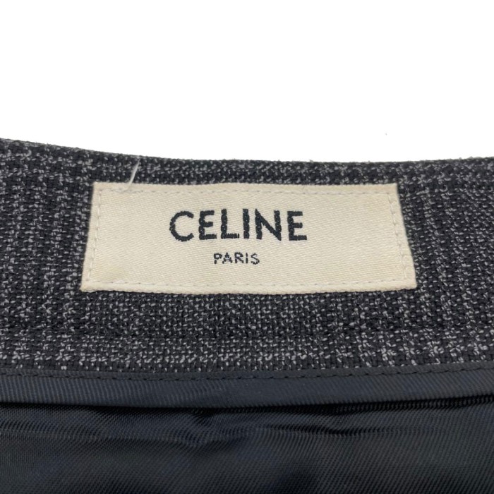 CELINE セリーヌ ミニスカート ウール100% グレー 40 | Vintage.City 빈티지숍, 빈티지 코디 정보