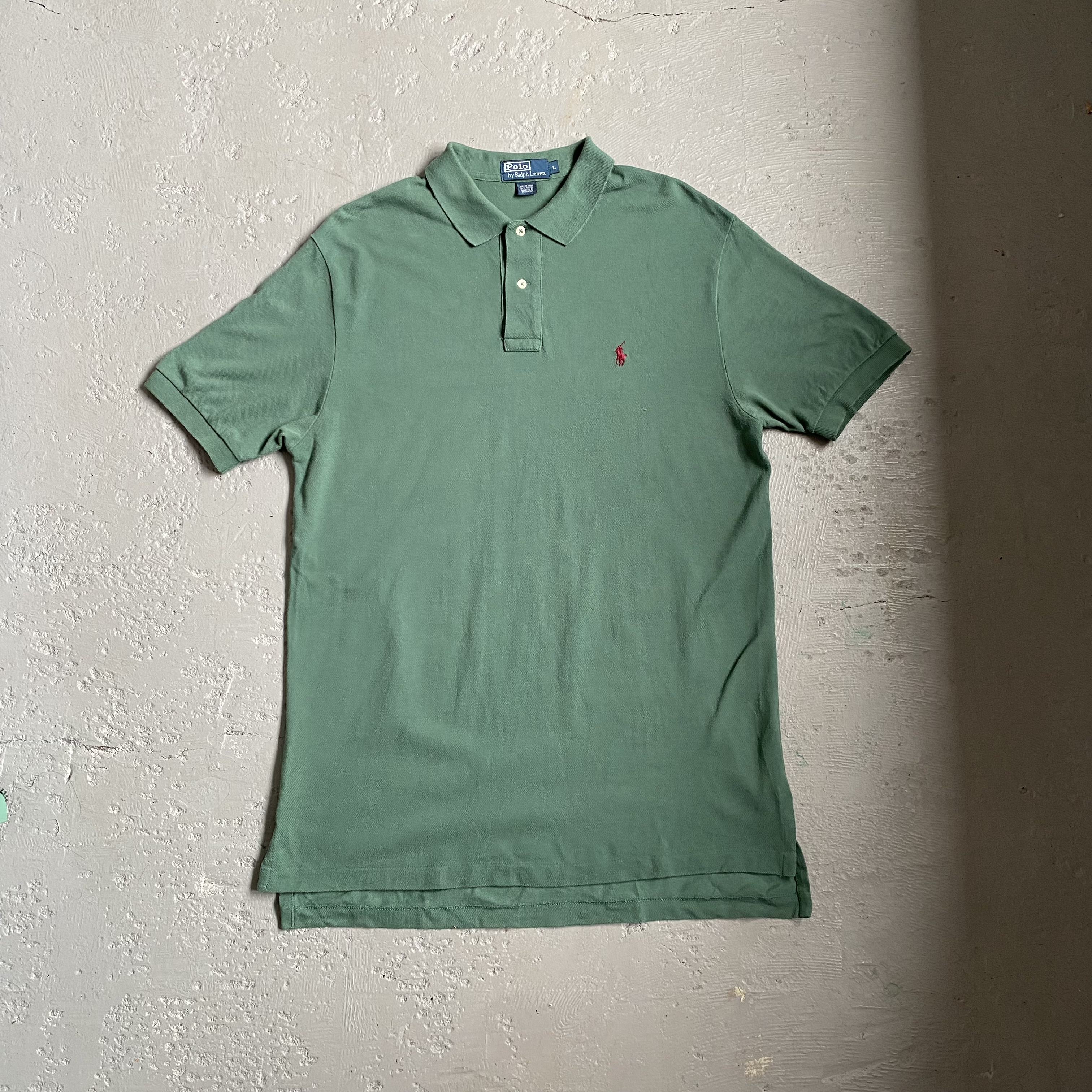 sポロバイラルフローレン 刺繍ビッグポニー ポロシャツ グリーン