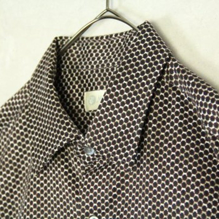 mini scale pattern smooth shirt | Vintage.City 빈티지숍, 빈티지 코디 정보