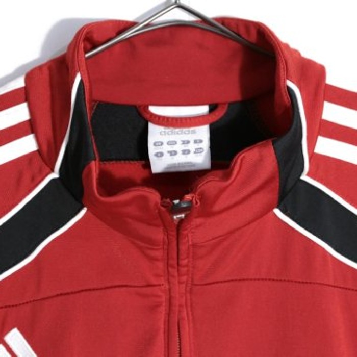 "adidas" red × black 3lines track jacket | Vintage.City 빈티지숍, 빈티지 코디 정보