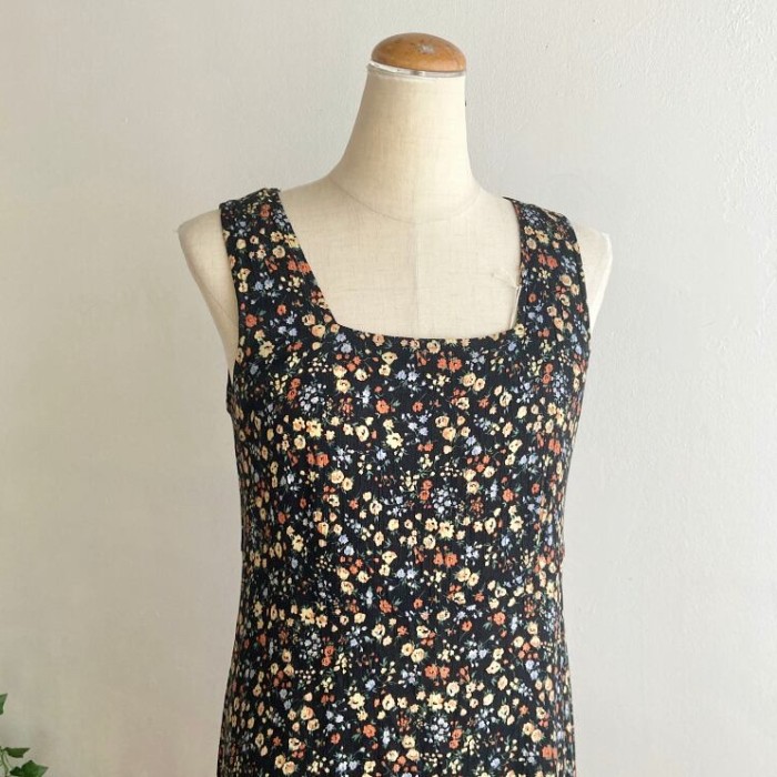 colorful small flower rayon dress | Vintage.City 古着屋、古着コーデ情報を発信