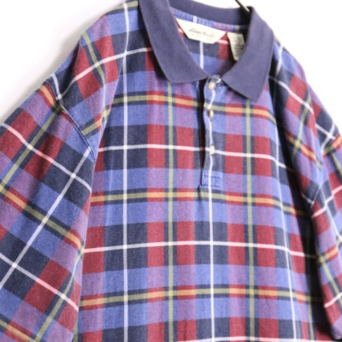 "Eddie Bauer" check polo shirt | Vintage.City 古着屋、古着コーデ情報を発信