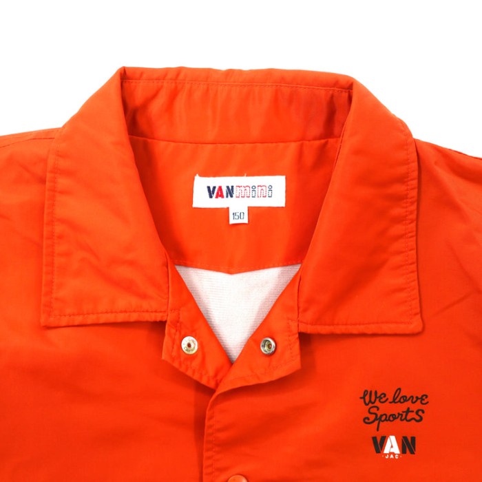 VAN MINI コーチジャケット 150 オレンジ ナイロン バックロゴ | Vintage.City 古着屋、古着コーデ情報を発信