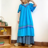 colorful fringe cotton dress | Vintage.City 빈티지숍, 빈티지 코디 정보