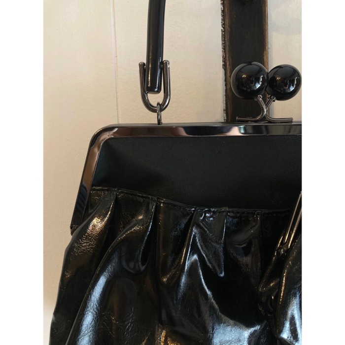 handbag がま口ハンドバック 黒ブラック | Vintage.City 古着屋、古着コーデ情報を発信