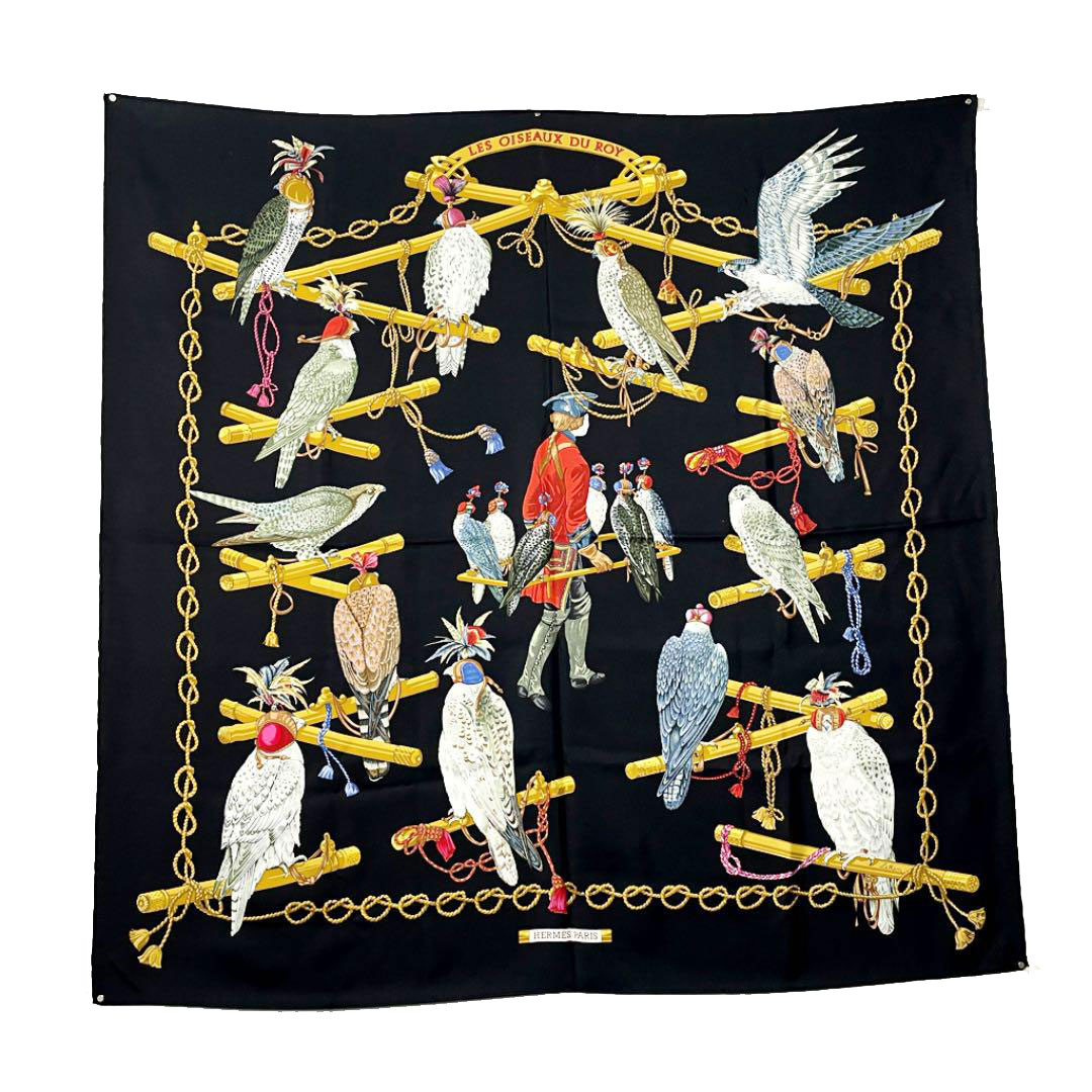 HERMES エルメス スカーフ カレ90 『王の鳥たち』 | Vintage.City