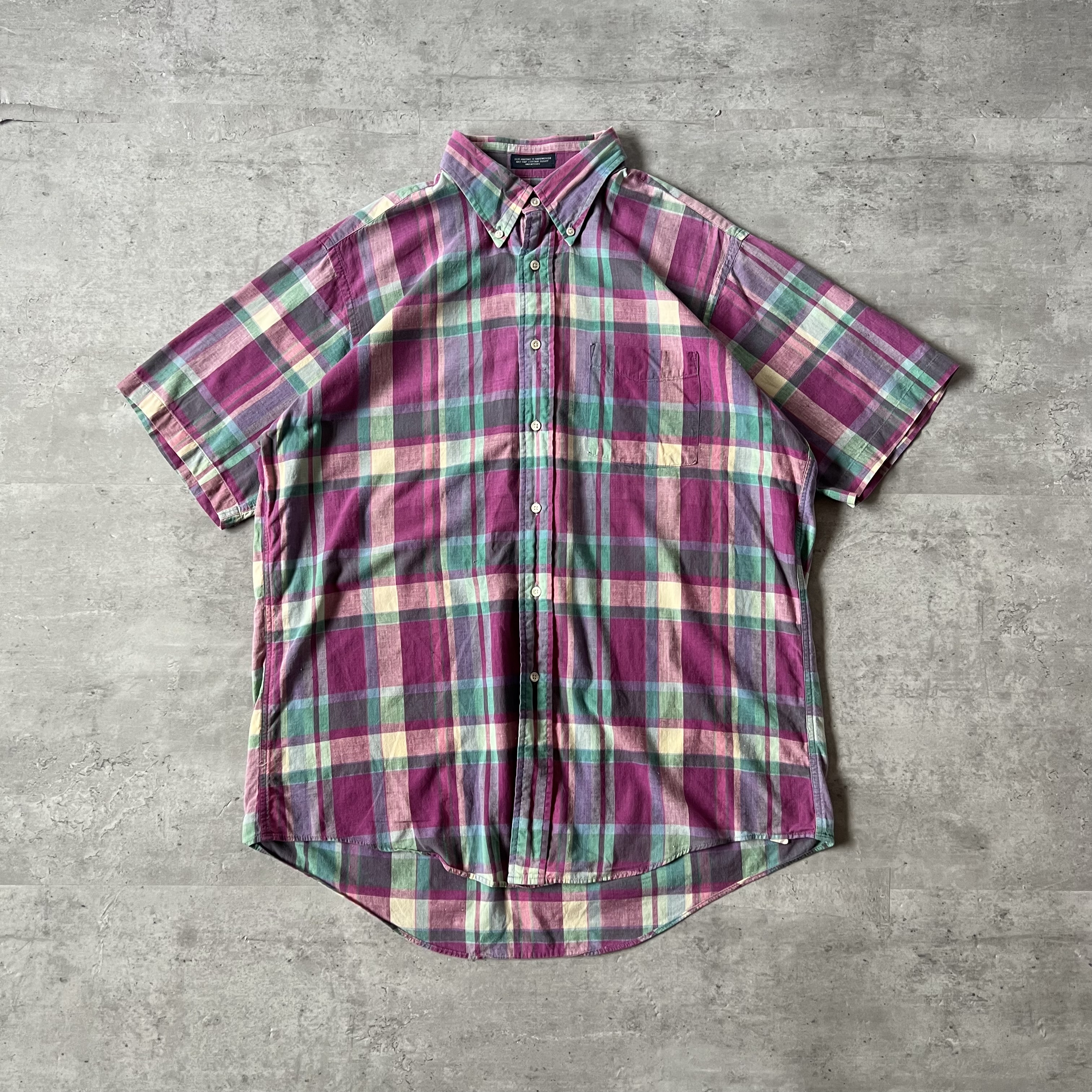 90s Land's endランズエンド usa製 マドラスチェックシャツ | Vintage.City