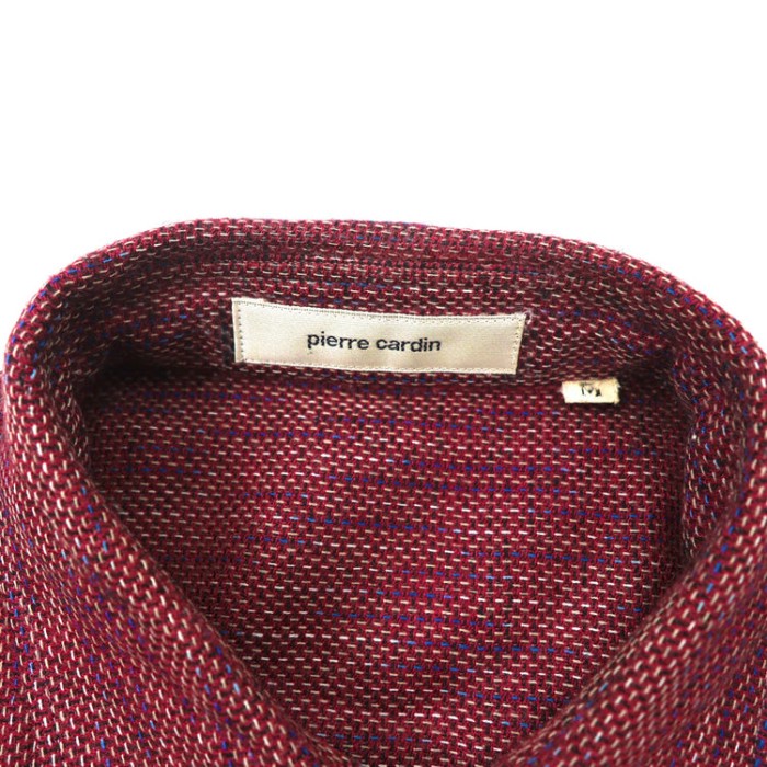 PIERRE CARDIN 刺繍デザインシャツ M ボルドー ウール | Vintage.City 古着屋、古着コーデ情報を発信