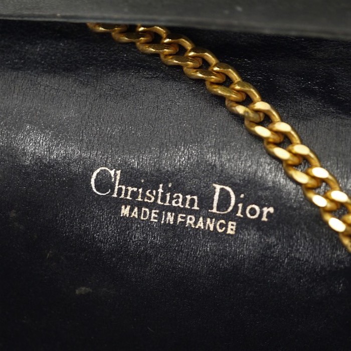 Dior Vintage トロッター柄ロゴプレートチェーンバッグ（青） | Vintage.City 古着屋、古着コーデ情報を発信