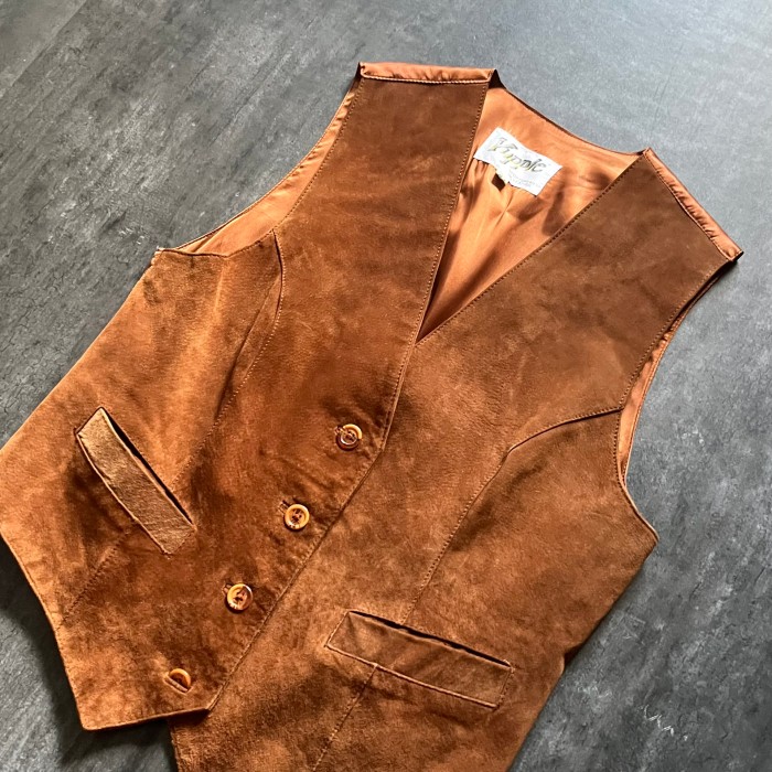 Suède Leather Vest | Vintage.City 빈티지숍, 빈티지 코디 정보